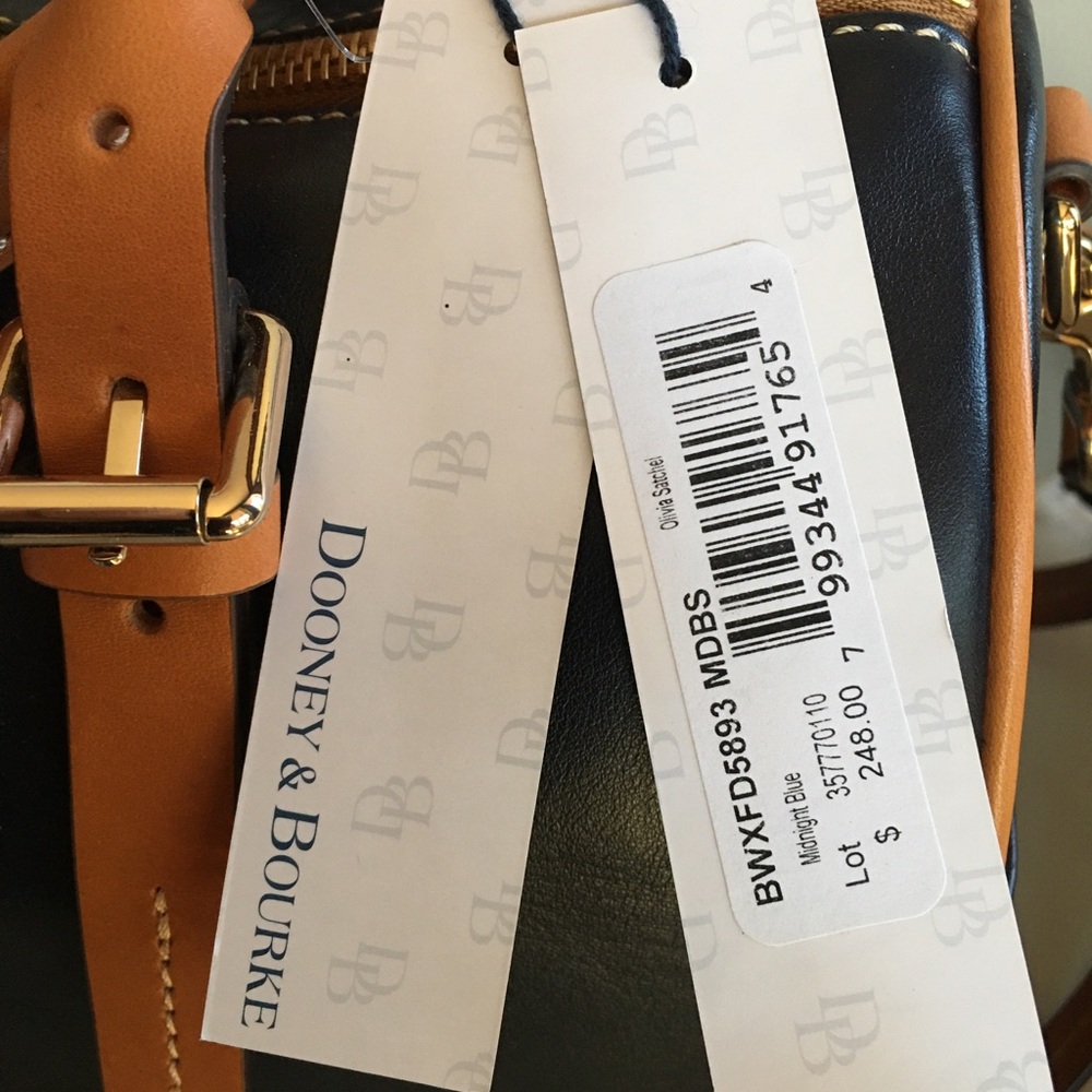 Dooney & Bourke Midnight Blue and Tan Handbag - Picture 7 of 12